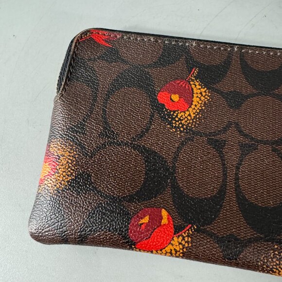 Coach C6417 Corner Zip Wristlet In Signature Canvas With Pop Floral Print - Picture 7 of 12